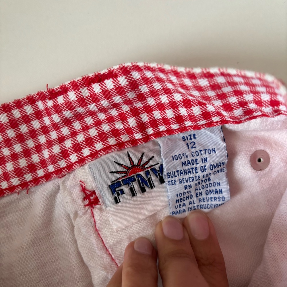 Vintage Red Gingham High-Waisted Shorts - Picture 5 of 5